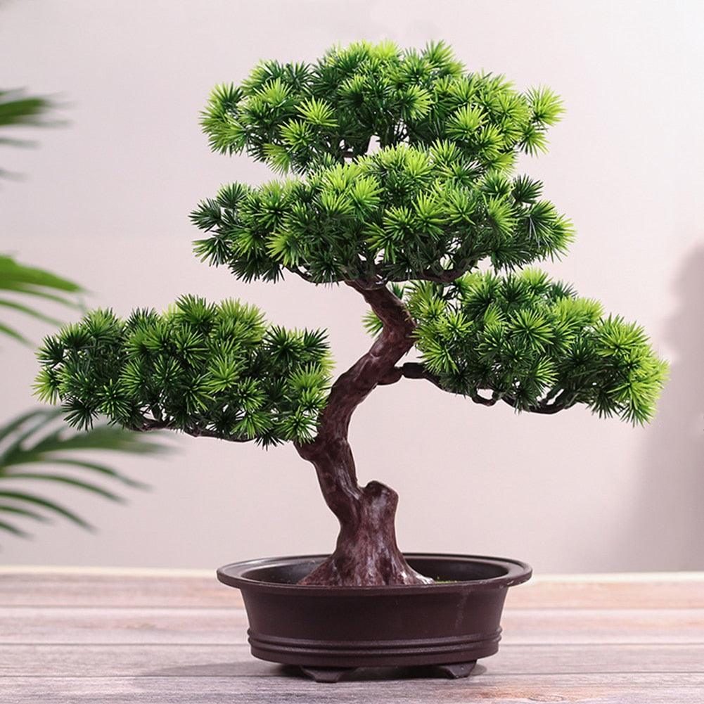 New Festival Potted Simulation Decorative Bonsai Home Office Pine Tree Gift Ornament Lifelike Accessory Artificial Bonsai Artificial Bonsai Tree Fake Greenery for Home Office Desk Wall Book Shelf Decor Room Decor