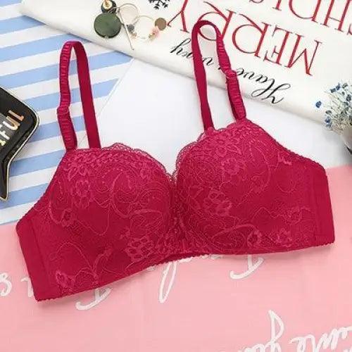New Luxurious Lace Floral Wireless Bras For Women Front Closure Bras Plus Size Bralette Comfortable Adjusted Push Up Bra