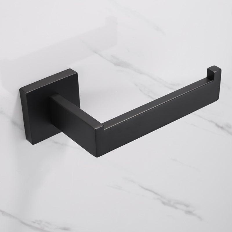 New Matte Black Toilet Paper Holder Wall Mount Tissue Roll Hanger 304 Stainless Steel Bathroom Accessories Toilet Paper Holder Tissue Roll Holder Hanger Stainless Steel Matte Black Bathroom Lavatory Hardware Wall Mount 14.5cm