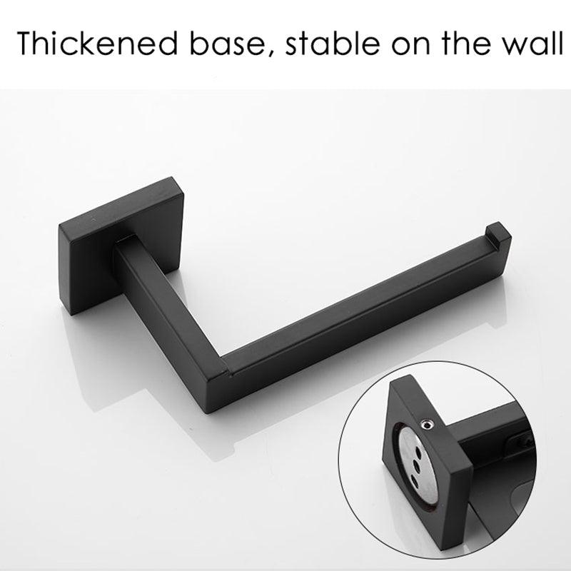 New Matte Black Toilet Paper Holder Wall Mount Tissue Roll Hanger 304 Stainless Steel Bathroom Accessories Toilet Paper Holder Tissue Roll Holder Hanger Stainless Steel Matte Black Bathroom Lavatory Hardware Wall Mount 14.5cm