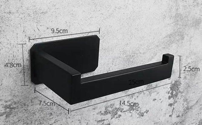 New Matte Black Toilet Paper Holder Wall Mount Tissue Roll Hanger 304 Stainless Steel Bathroom Accessories Toilet Paper Holder Tissue Roll Holder Hanger Stainless Steel Matte Black Bathroom Lavatory Hardware Wall Mount 14.5cm