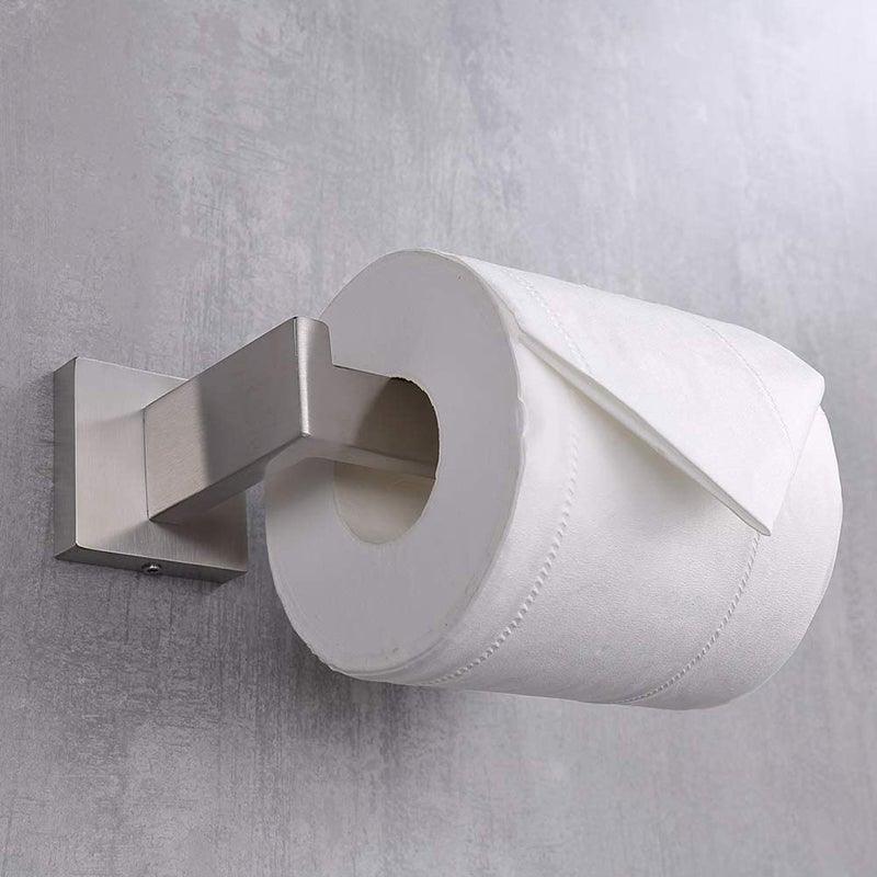 New Matte Black Toilet Paper Holder Wall Mount Tissue Roll Hanger 304 Stainless Steel Bathroom Accessories Toilet Paper Holder Tissue Roll Holder Hanger Stainless Steel Matte Black Bathroom Lavatory Hardware Wall Mount 14.5cm