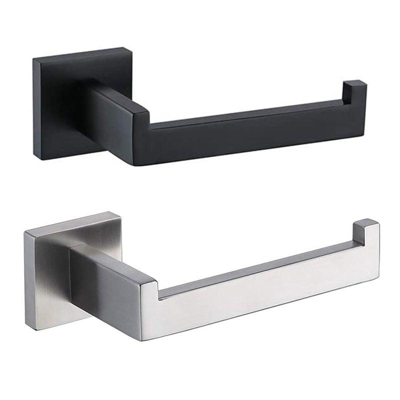 New Matte Black Toilet Paper Holder Wall Mount Tissue Roll Hanger 304 Stainless Steel Bathroom Accessories Toilet Paper Holder Tissue Roll Holder Hanger Stainless Steel Matte Black Bathroom Lavatory Hardware Wall Mount 14.5cm