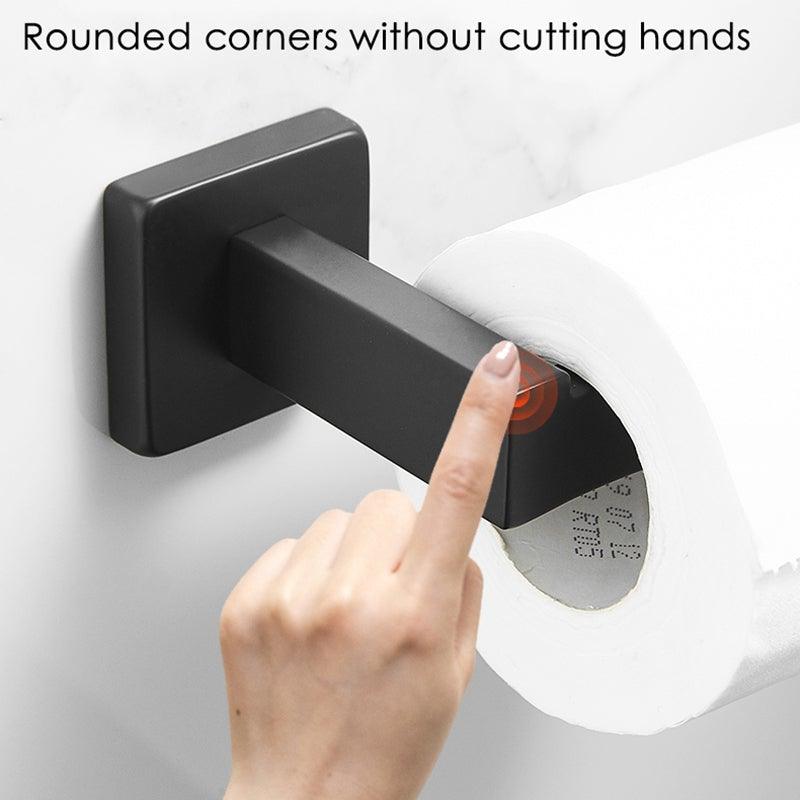 New Matte Black Toilet Paper Holder Wall Mount Tissue Roll Hanger 304 Stainless Steel Bathroom Accessories Toilet Paper Holder Tissue Roll Holder Hanger Stainless Steel Matte Black Bathroom Lavatory Hardware Wall Mount 14.5cm