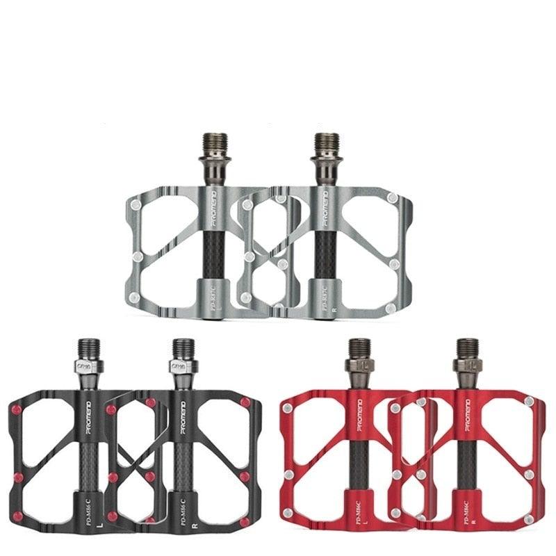 New Road Bike Pedal Non-Slip Ultra-Light Aluminum 3 Ball Bearing Cycling Pedals Mountain Bike Pedals Pedals Aluminum Bicycle Flat Platform Pedals Lightweight Non-Slip Sealed Bearing For Road Mountain
