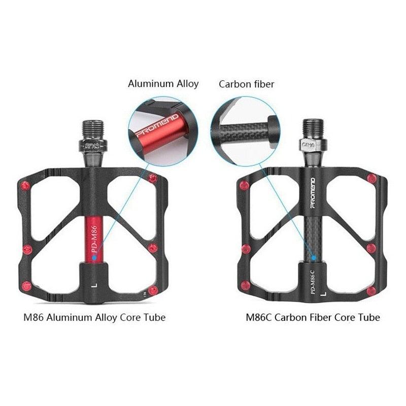 New Road Bike Pedal Non-Slip Ultra-Light Aluminum 3 Ball Bearing Cycling Pedals Mountain Bike Pedals Pedals Aluminum Bicycle Flat Platform Pedals Lightweight Non-Slip Sealed Bearing For Road Mountain