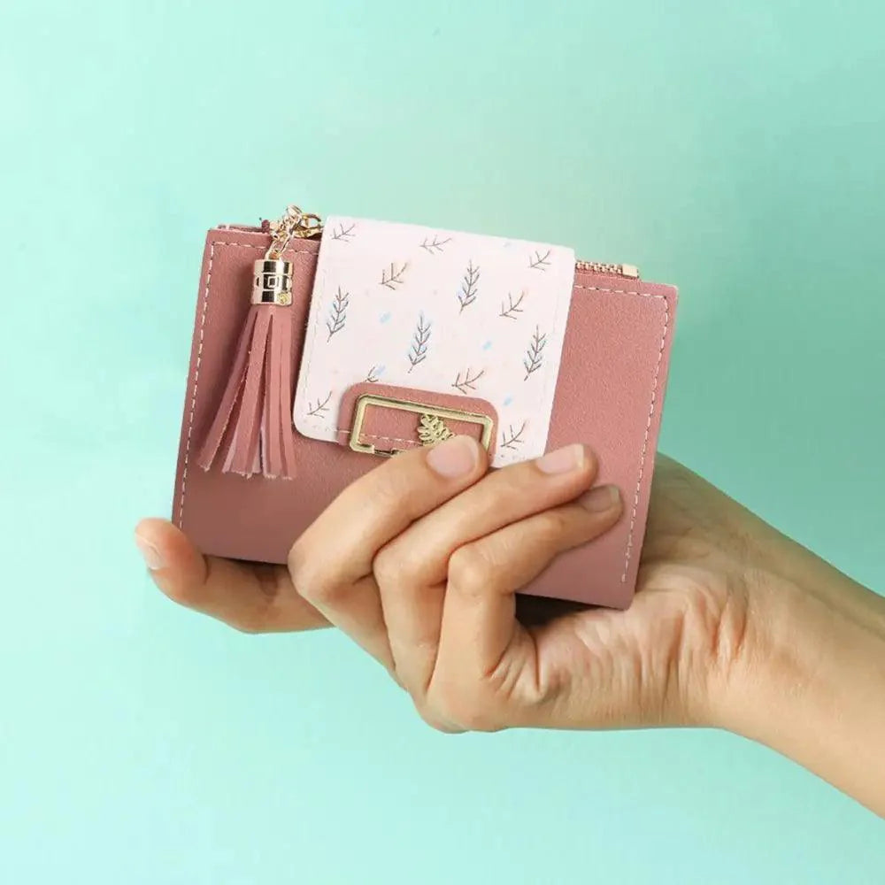 New Short PU Leather Clutch Bags Card Holder Wallet And Small Coin Purse for Women And Girls