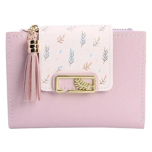 New Short PU Leather Clutch Bags Card Holder Wallet And Small Coin Purse for Women And Girls