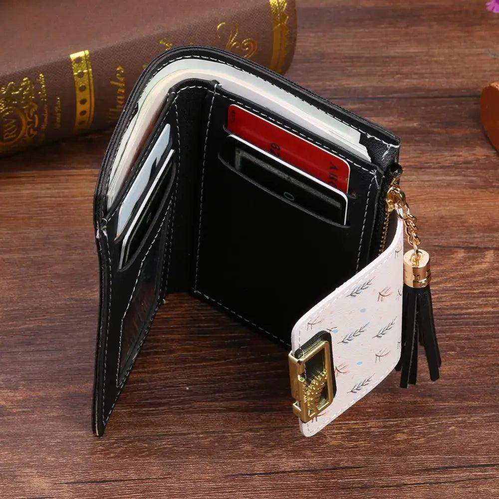 New Short PU Leather Clutch Bags Card Holder Wallet And Small Coin Purse for Women And Girls
