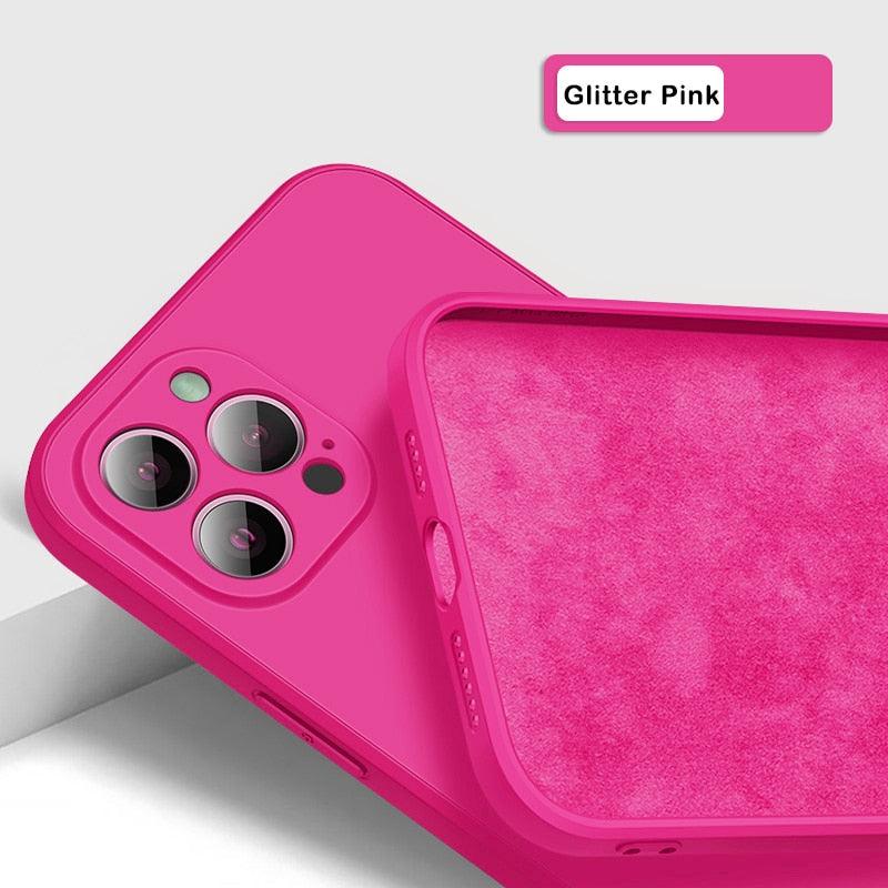 New Soft Silicone Square Phone Case For iPhone 14 13 Pro Max Back Cover Full Body Protection Cover 13 Pro Shockproof Protective Case