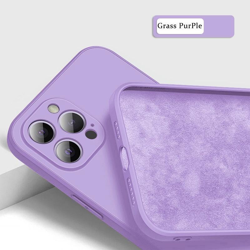New Soft Silicone Square Phone Case For iPhone 14 13 Pro Max Back Cover Full Body Protection Cover 13 Pro Shockproof Protective Case