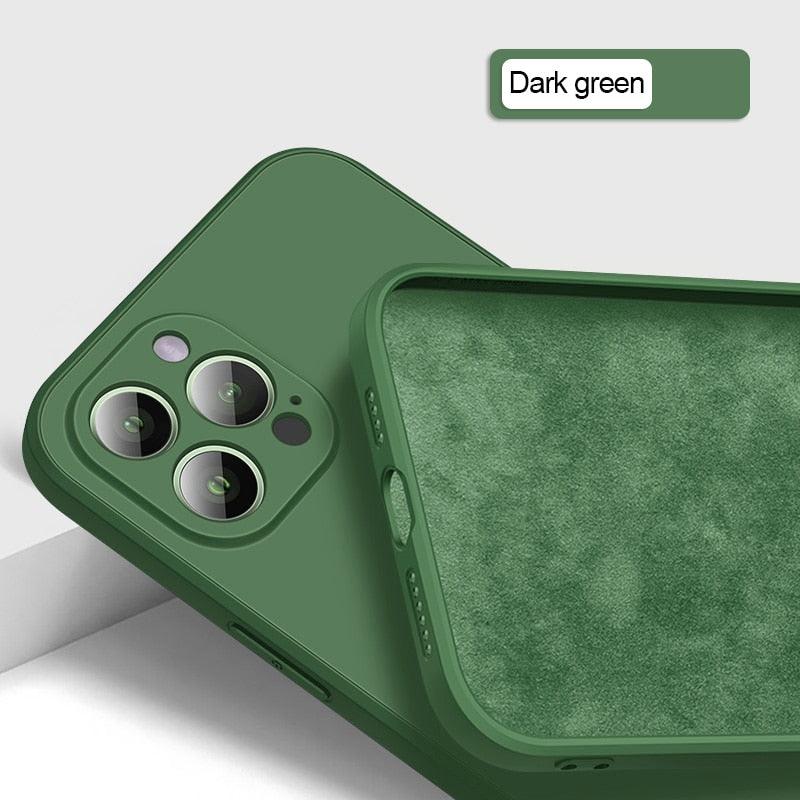 New Soft Silicone Square Phone Case For iPhone 14 13 Pro Max Back Cover Full Body Protection Cover 13 Pro Shockproof Protective Case
