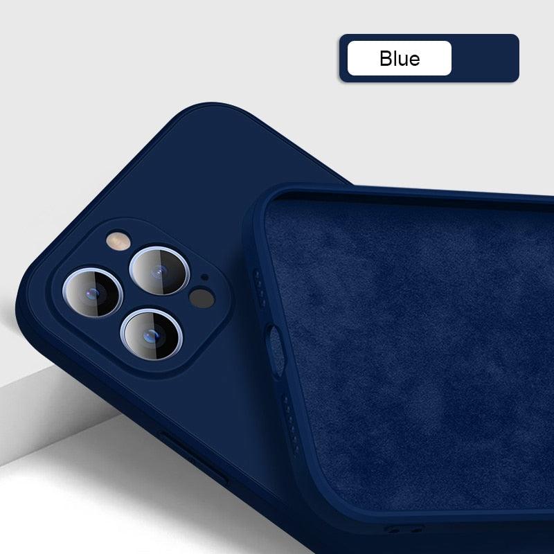 New Soft Silicone Square Phone Case For iPhone 14 13 Pro Max Back Cover Full Body Protection Cover 13 Pro Shockproof Protective Case