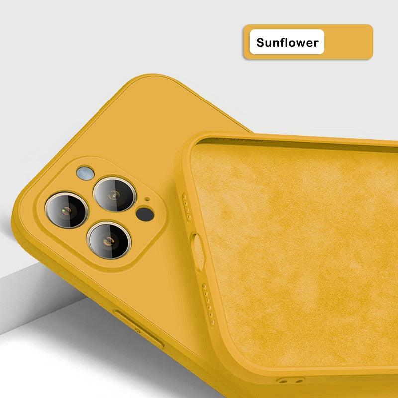 New Soft Silicone Square Phone Case For iPhone 14 13 Pro Max Back Cover Full Body Protection Cover 13 Pro Shockproof Protective Case