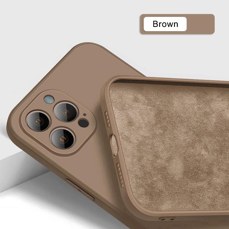 New Soft Silicone Square Phone Case For iPhone 14 13 Pro Max Back Cover Full Body Protection Cover 13 Pro Shockproof Protective Case