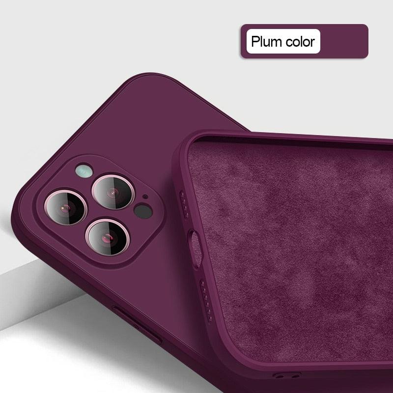 New Soft Silicone Square Phone Case For iPhone 14 13 Pro Max Back Cover Full Body Protection Cover 13 Pro Shockproof Protective Case