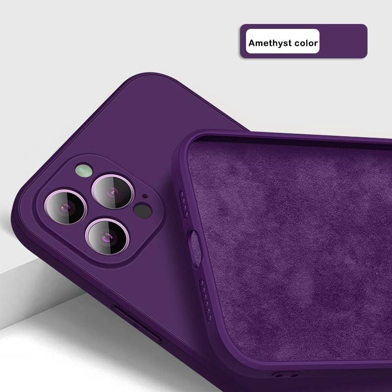New Soft Silicone Square Phone Case For iPhone 14 13 Pro Max Back Cover Full Body Protection Cover 13 Pro Shockproof Protective Case