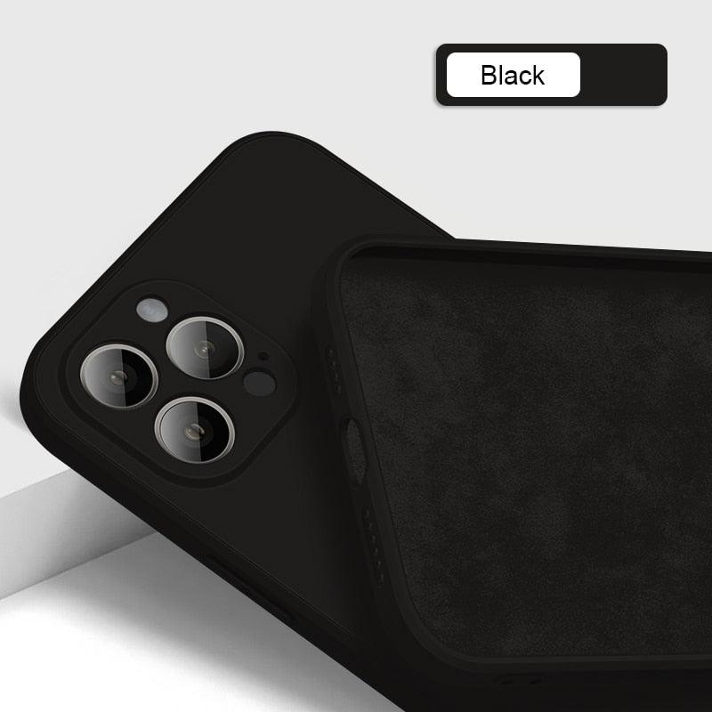 New Soft Silicone Square Phone Case For iPhone 14 13 Pro Max Back Cover Full Body Protection Cover 13 Pro Shockproof Protective Case