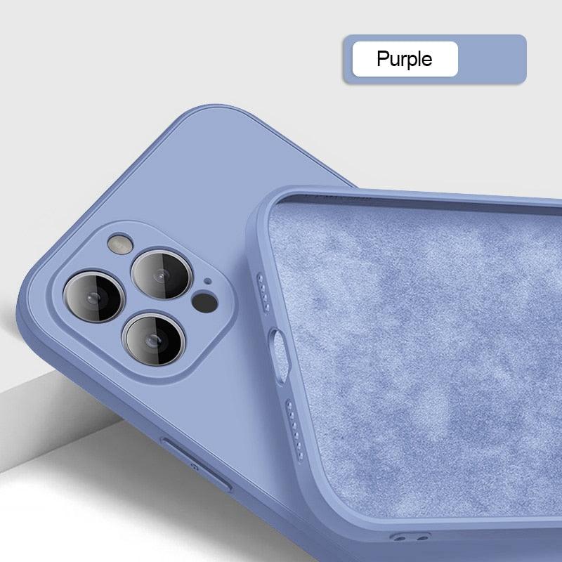 New Soft Silicone Square Phone Case For iPhone 14 13 Pro Max Back Cover Full Body Protection Cover 13 Pro Shockproof Protective Case