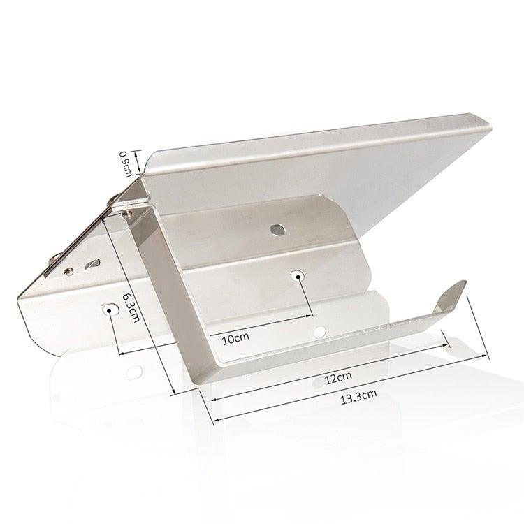 NEW Stainless Steel Toilet Paper Holder BathroomPaper Phone Holder Shelf Towel Roll shelf Accessories Toilet Paper Holder with Phone Shelf Aluminum Bathroom Accessories Tissue Roll Dispenser Storage Rack Wall Mounted Modern Paper Towel Adapter