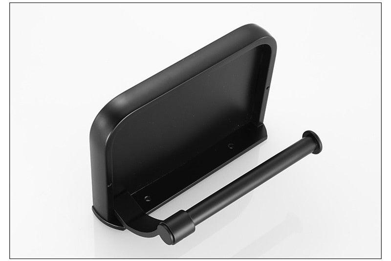 NEW Stainless Steel Toilet Paper Holder BathroomPaper Phone Holder Shelf Towel Roll shelf Accessories Toilet Paper Holder with Phone Shelf Aluminum Bathroom Accessories Tissue Roll Dispenser Storage Rack Wall Mounted Modern Paper Towel Adapter