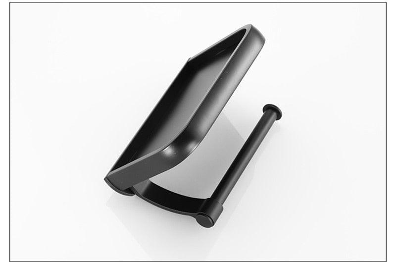 NEW Stainless Steel Toilet Paper Holder BathroomPaper Phone Holder Shelf Towel Roll shelf Accessories Toilet Paper Holder with Phone Shelf Aluminum Bathroom Accessories Tissue Roll Dispenser Storage Rack Wall Mounted Modern Paper Towel Adapter