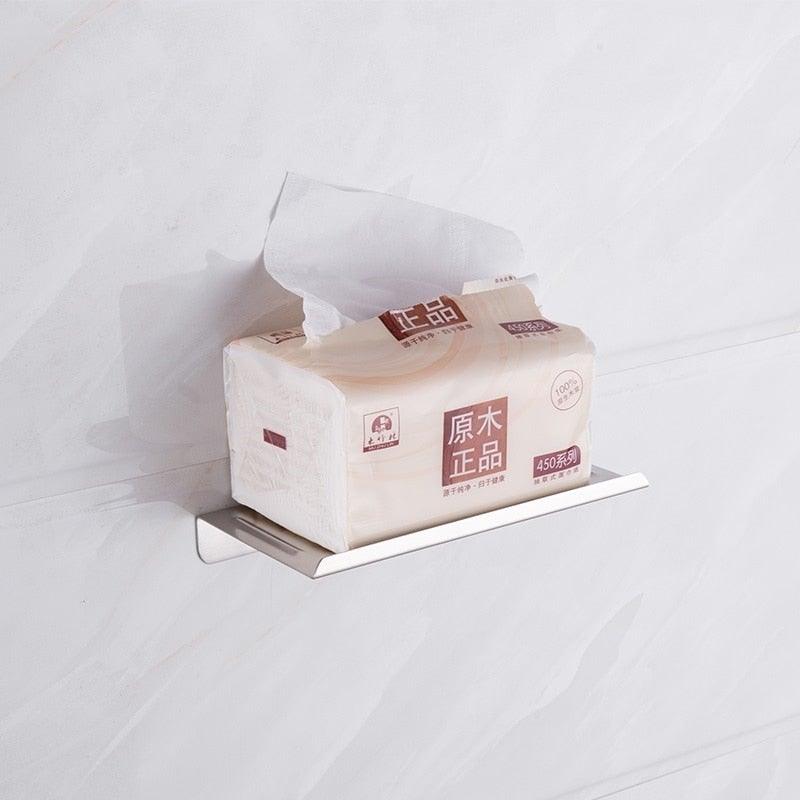 NEW Stainless Steel Toilet Paper Holder BathroomPaper Phone Holder Shelf Towel Roll shelf Accessories Toilet Paper Holder with Phone Shelf Aluminum Bathroom Accessories Tissue Roll Dispenser Storage Rack Wall Mounted Modern Paper Towel Adapter