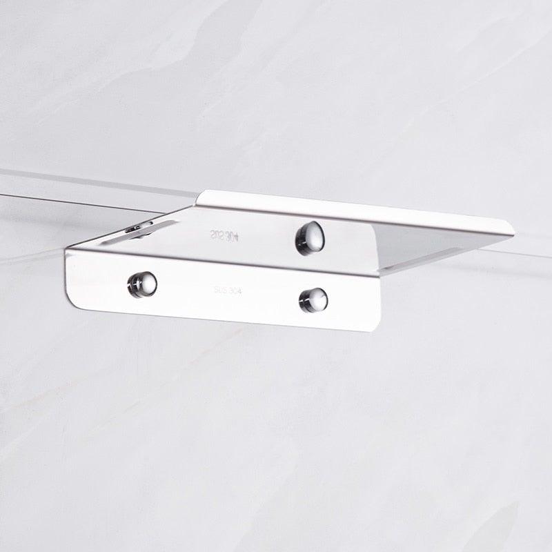 NEW Stainless Steel Toilet Paper Holder BathroomPaper Phone Holder Shelf Towel Roll shelf Accessories Toilet Paper Holder with Phone Shelf Aluminum Bathroom Accessories Tissue Roll Dispenser Storage Rack Wall Mounted Modern Paper Towel Adapter