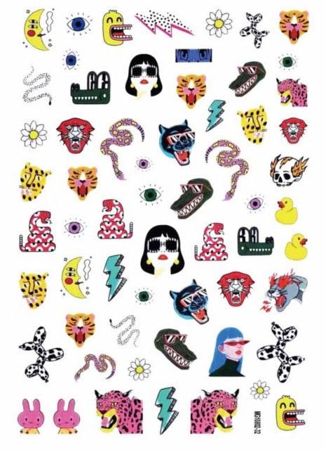 New Super Thin Self-Adhesive Letter 3d Nail Decal Stickers Manicure Nail Art Decoration Accessories Holographic Old English Character Nail Self-Adhesive Sticker English Font Design Manicure Design Water Sliders Decorations Accessories
