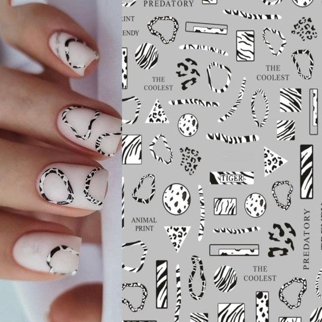 New Super Thin Self-Adhesive Letter 3d Nail Decal Stickers Manicure Nail Art Decoration Accessories Holographic Old English Character Nail Self-Adhesive Sticker English Font Design Manicure Design Water Sliders Decorations Accessories