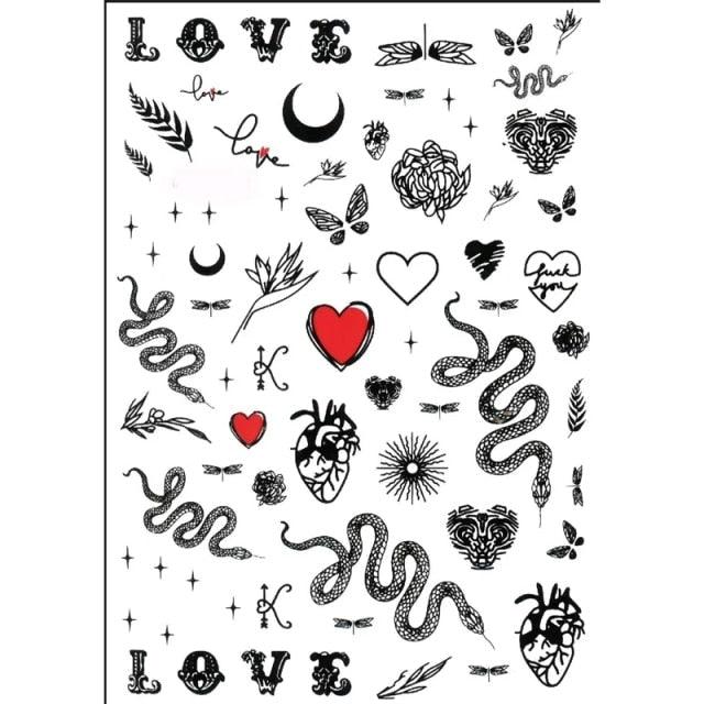 New Super Thin Self-Adhesive Letter 3d Nail Decal Stickers Manicure Nail Art Decoration Accessories Holographic Old English Character Nail Self-Adhesive Sticker English Font Design Manicure Design Water Sliders Decorations Accessories