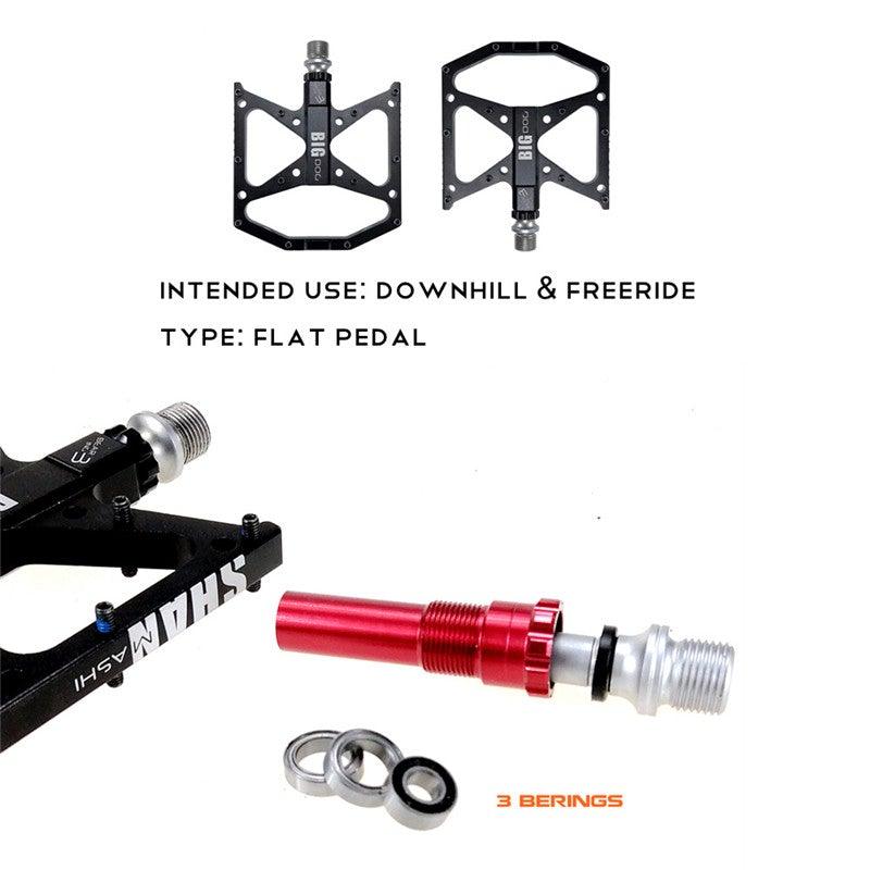 New Ultralight Bicycle Pedals Part Anti-Slip Aluminum Body Road Flat Foot Cycling Sealed 3 Bearing Mountain Bike Pedal Mountain Bike Pedals, Ultra Strong Machined Bicycle Flat Alloy Pedals Non-Slip