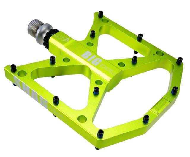 New Ultralight Bicycle Pedals Part Anti-Slip Aluminum Body Road Flat Foot Cycling Sealed 3 Bearing Mountain Bike Pedal Mountain Bike Pedals, Ultra Strong Machined Bicycle Flat Alloy Pedals Non-Slip