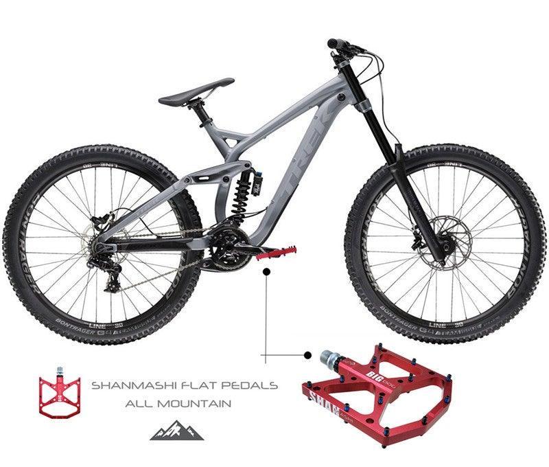 New Ultralight Bicycle Pedals Part Anti-Slip Aluminum Body Road Flat Foot Cycling Sealed 3 Bearing Mountain Bike Pedal Mountain Bike Pedals, Ultra Strong Machined Bicycle Flat Alloy Pedals Non-Slip