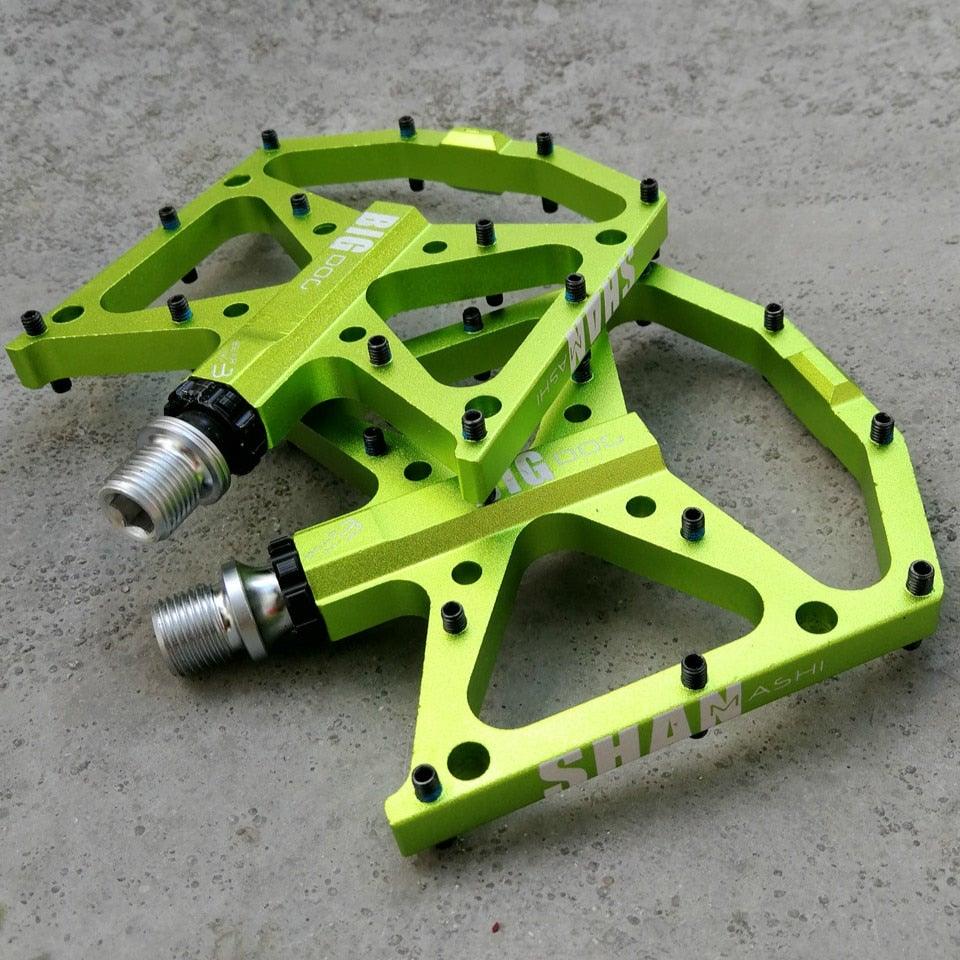 New Ultralight Bicycle Pedals Part Anti-Slip Aluminum Body Road Flat Foot Cycling Sealed 3 Bearing Mountain Bike Pedal Mountain Bike Pedals, Ultra Strong Machined Bicycle Flat Alloy Pedals Non-Slip