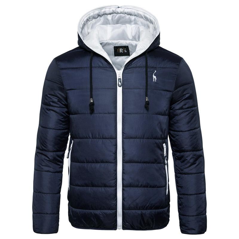 New Waterproof Winter Jacket Men Hooded Warm Autumn Jacket Windproof Hooded Men Blue Comfortable Men's Jackets Lightweight Hiking Jackets For Ski Winter Coat