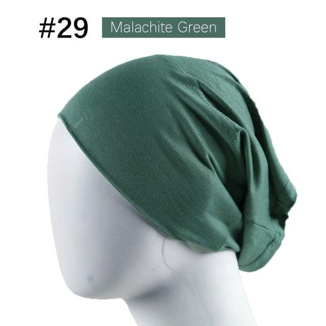 New Winter Autumn Soft Solid Color Inner Hijab Cap Lightweight Muslim Turban Elegant Hijab Caps Hat Islam Under Scarf Undercap Bonnet Color Soft Jersey Stretch Hijab's Tube Cap Hat Hijab Bonnet Muslim Women Scarf Turbans Head For Women