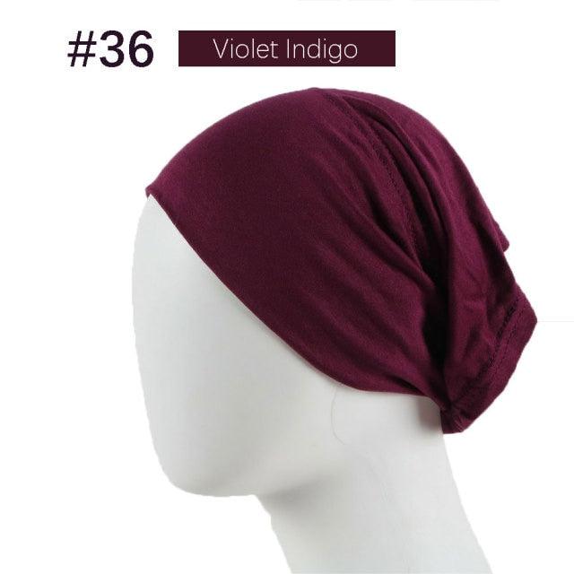 New Winter Autumn Soft Solid Color Inner Hijab Cap Lightweight Muslim Turban Elegant Hijab Caps Hat Islam Under Scarf Undercap Bonnet Color Soft Jersey Stretch Hijab's Tube Cap Hat Hijab Bonnet Muslim Women Scarf Turbans Head For Women