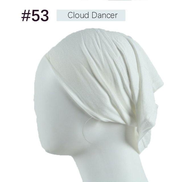 New Winter Autumn Soft Solid Color Inner Hijab Cap Lightweight Muslim Turban Elegant Hijab Caps Hat Islam Under Scarf Undercap Bonnet Color Soft Jersey Stretch Hijab's Tube Cap Hat Hijab Bonnet Muslim Women Scarf Turbans Head For Women