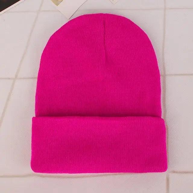 New Winter Hats for Women Men Beanies Knitted Solid Cool Hat Girls Autumn Female Beanie Warm Bonnet Casual Cap For Winter Knitted Autumn Winter Cap Warm Elastic Winter Women and Men Hat