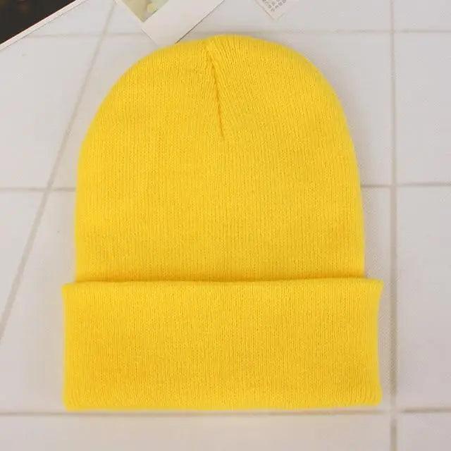 New Winter Hats for Women Men Beanies Knitted Solid Cool Hat Girls Autumn Female Beanie Warm Bonnet Casual Cap For Winter Knitted Autumn Winter Cap Warm Elastic Winter Women and Men Hat