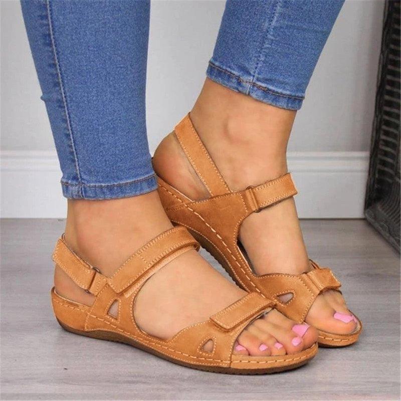 New Women Sandals Soft Comfortable Flat Sandals Open Toe Beach Shoes Comfortable Flat Sandals Beach Travel Slipper Flip Flops Shoes Slipper Party Sandal Women Slip On Shoes