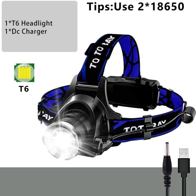 Newest Waterproof XHP199 16-Core Super Bright Powerful Lantern Headlamp XHP110 LED USB Flashlight XHP50 Headlight Rechargeable 18650 Zoom Torch Light