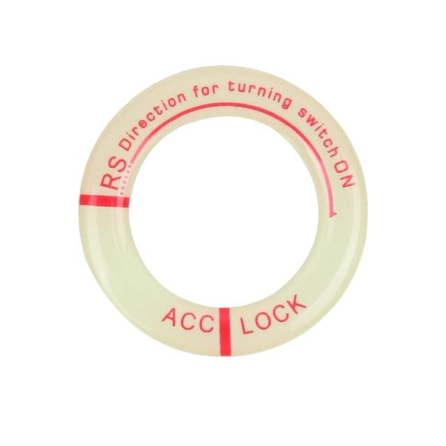 Night Luminous Car Ignition Start Stop Button Fluorescent Circle Luminous Ring Cover Start Stop Button Luminous Start Stop Button Ring Cover Trim Universal Ignition Key Ring Stickers Auto Motorcycle 3D Decals Decoration Fluorescent Circle Auto Interior