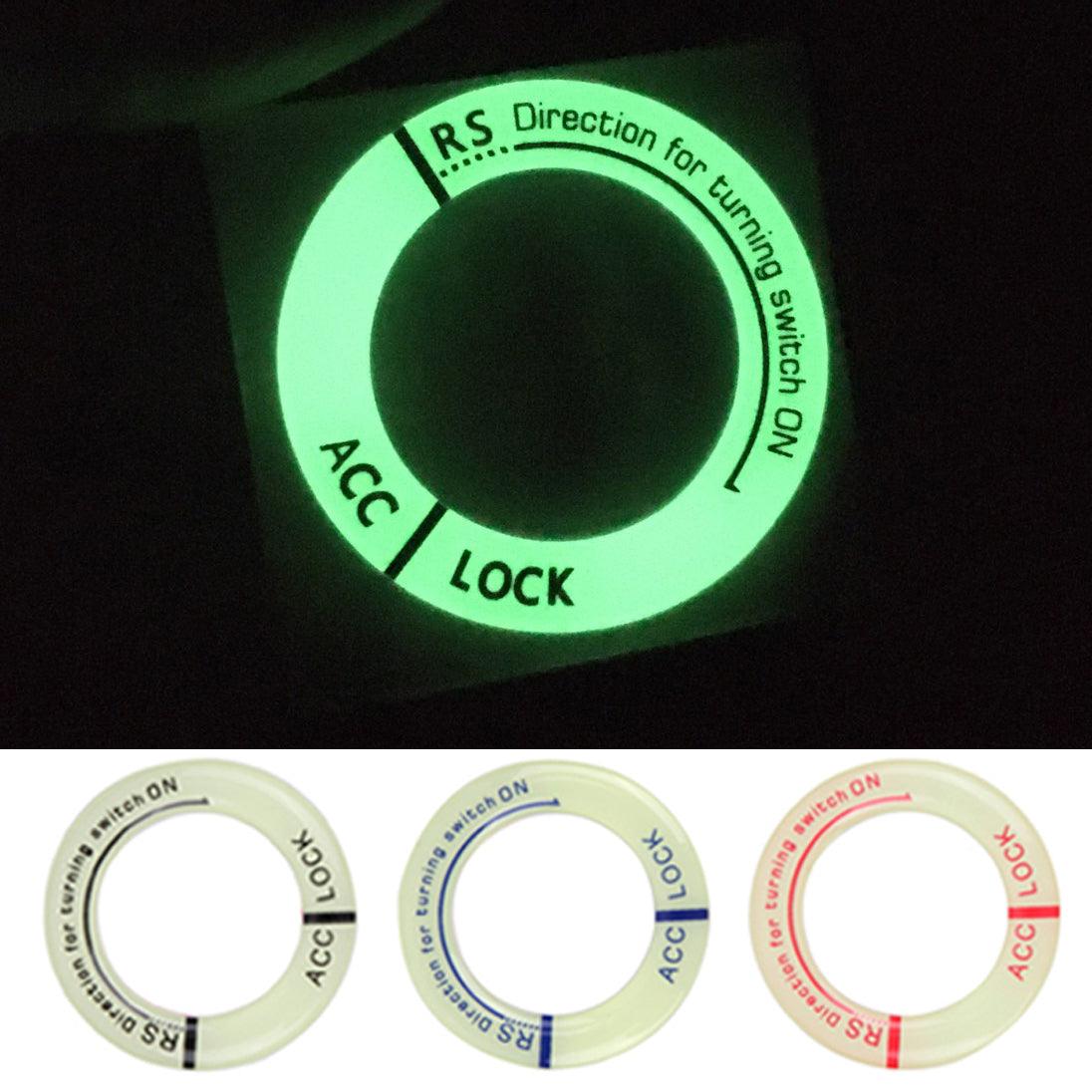 Night Luminous Car Ignition Start Stop Button Fluorescent Circle Luminous Ring Cover Start Stop Button Luminous Start Stop Button Ring Cover Trim Universal Ignition Key Ring Stickers Auto Motorcycle 3D Decals Decoration Fluorescent Circle Auto Interior