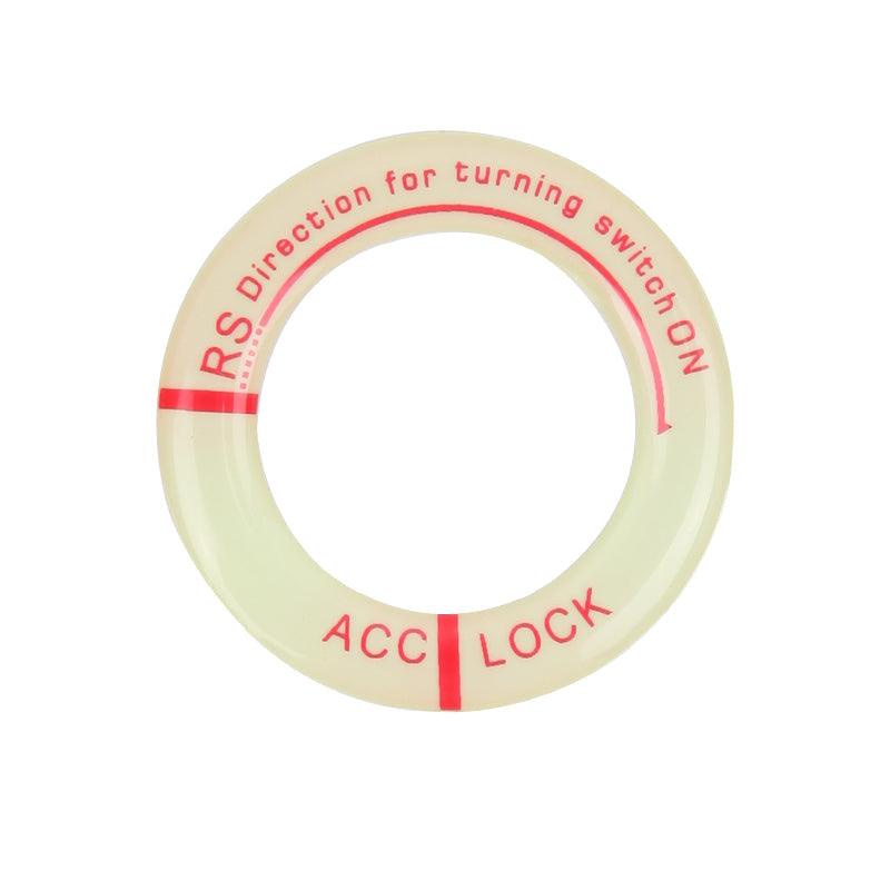 Night Luminous Car Ignition Start Stop Button Fluorescent Circle Luminous Ring Cover Start Stop Button Luminous Start Stop Button Ring Cover Trim Universal Ignition Key Ring Stickers Auto Motorcycle 3D Decals Decoration Fluorescent Circle Auto Interior