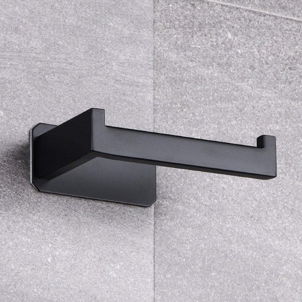 No-Drill Self Adhesive Toilet Paper Holder Stainless Steel Bathroom Kitchen Roll Paper Accessory Tissue Towel Rack Metal Holders Toilet Tissue Roll Holders Dispenser And Hangers Wall Mounted For Bathroom Kitchen Stainless Steel Modern Square Style