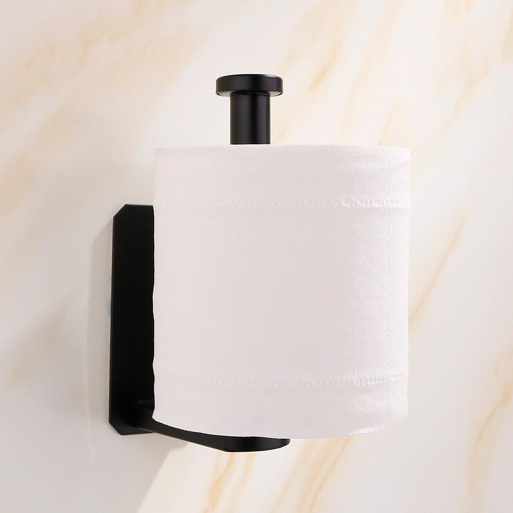 No-Drill Self Adhesive Toilet Paper Holder Stainless Steel Bathroom Kitchen Roll Paper Accessory Tissue Towel Rack Metal Holders Toilet Tissue Roll Holders Dispenser And Hangers Wall Mounted For Bathroom Kitchen Stainless Steel Modern Square Style