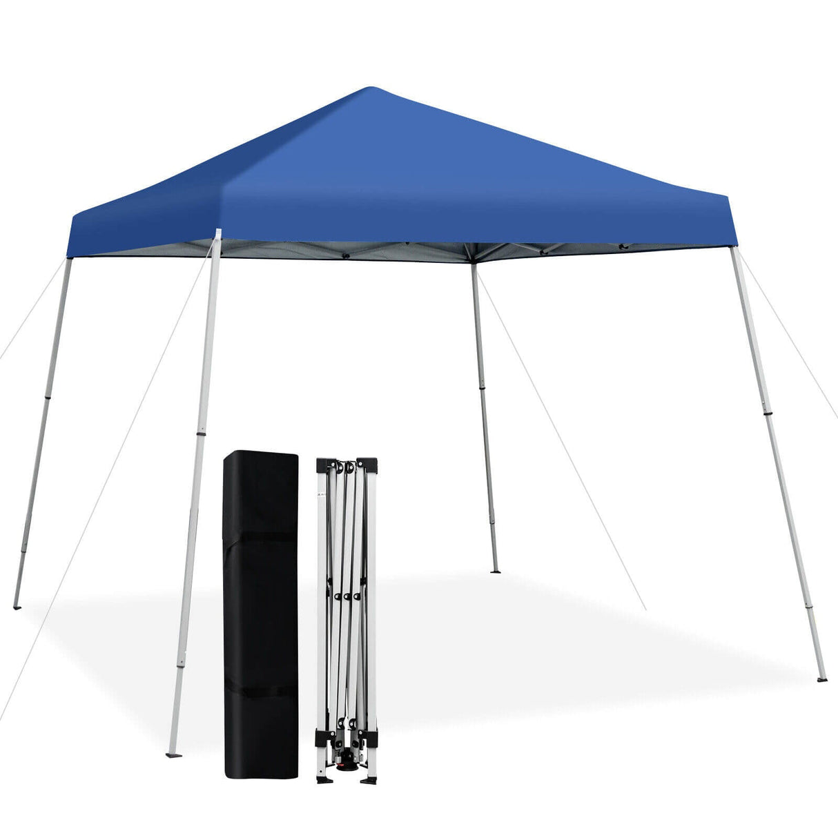 10 x 10 Feet Outdoor Instant Pop-up Canopy with Carrying Bag-Blue by DirectDeals