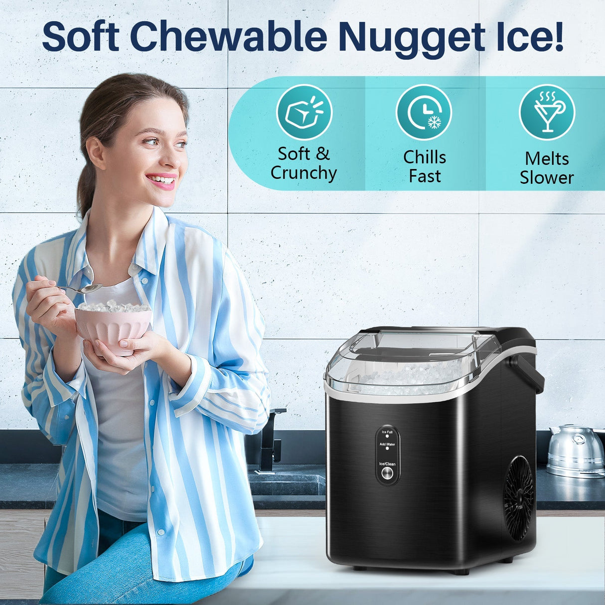Nugget Pebble Ice Maker Countertop Z5815NH